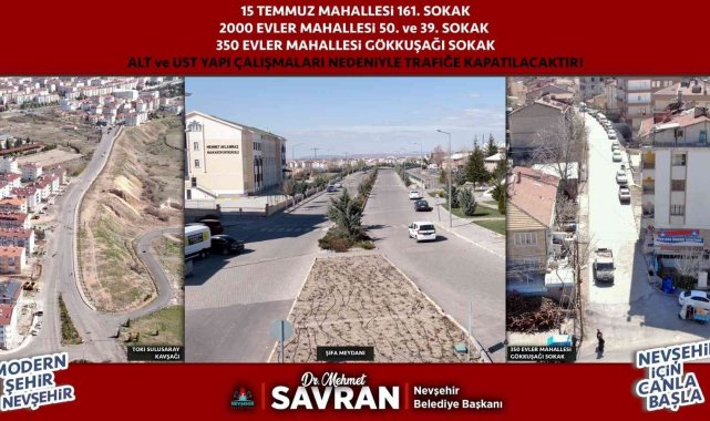 Nevşehir'de bazı yollar trafiğe kapanıyor