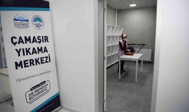 Öğrencilere büyük kolaylık; çamaşır yıkama merkezi