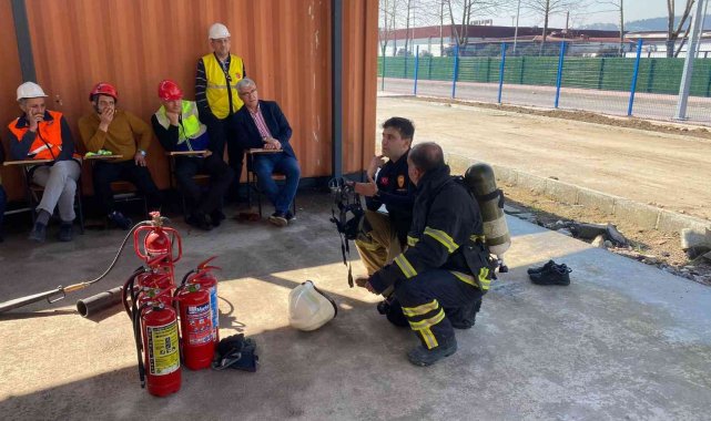 Öğretmenlere yangın önleme eğitimi verildi
