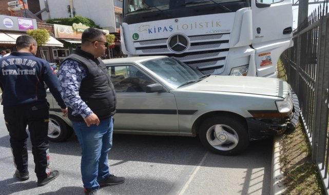 Önüne aldığı aracı metrelerce sürükledi