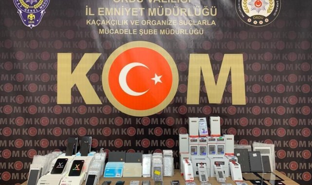 Ordu'da kacak cep telefonu kontrolü