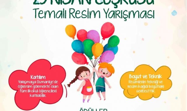 Osmaniye'de "23 Nisan Coşkusu" temalı resim yarışması