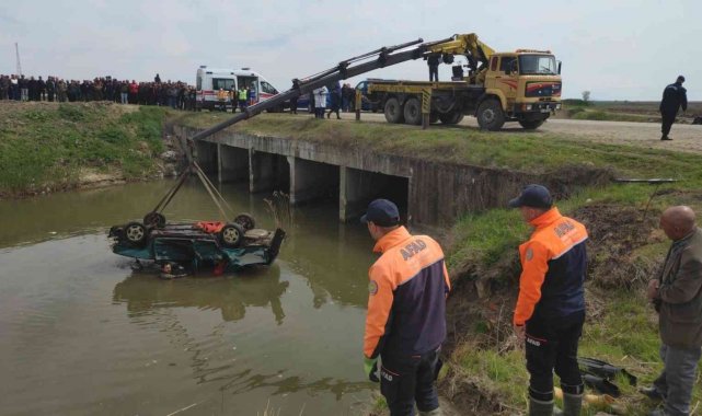 Otomobil sulama kanalına uçtu: 1 ölü