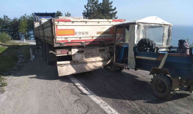 Pat pat tıra çarptı, buruları bile kanamadan kurtuldular