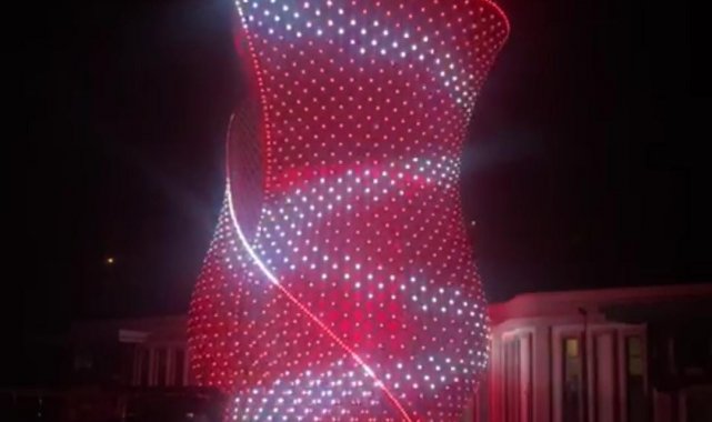 Rize-Artvin Havalimanı geceleri ışıl ışıl