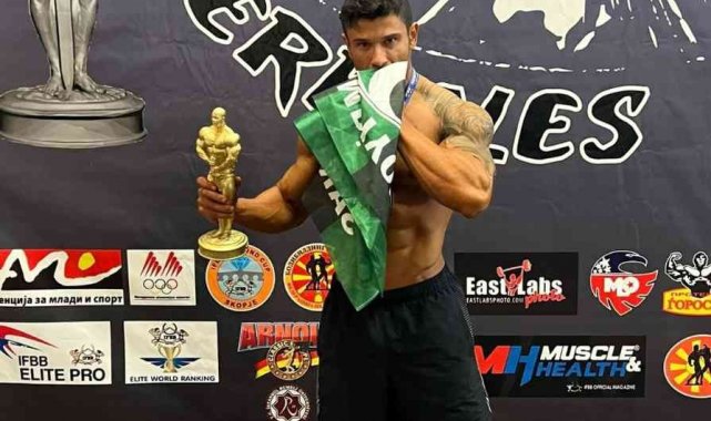 Sakaryalı vücut geliştirme sporcusu Makedonya&#039;da şampiyon oldu
