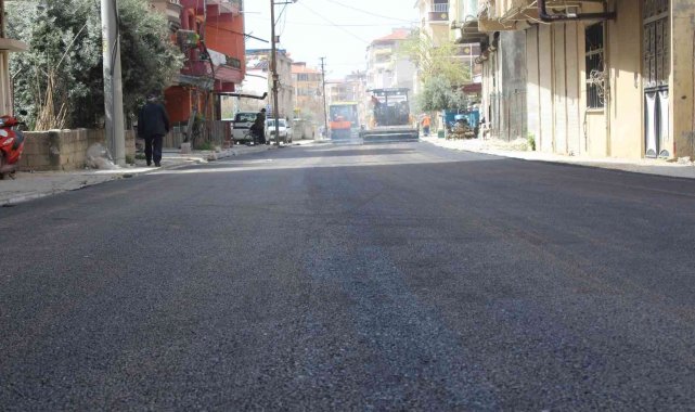 Samandağ'da asfalt çalışması