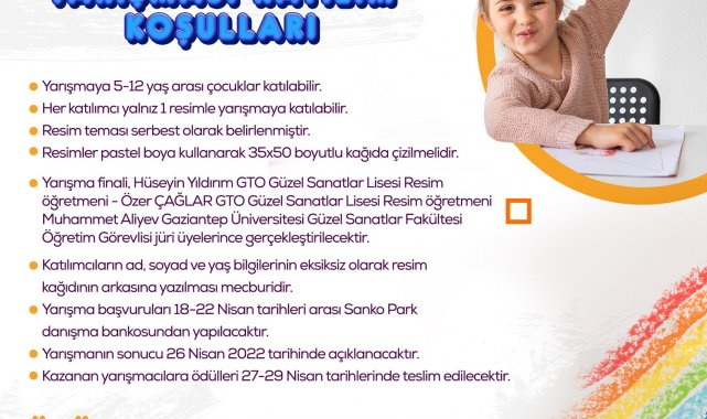 SANKO Park AVM, çocuklara yönelik ödüllü yarışma düzenliyor