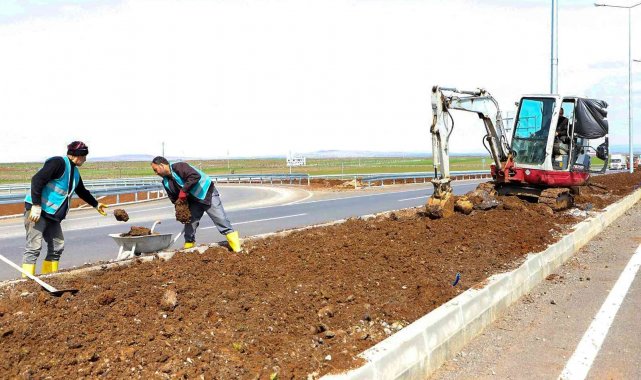 Şanlıurfa Yolu yonca kavşakta düzenleme çalışmaları başladı