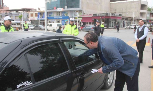 Sarıgöl'de emniyet kemeri uygulaması