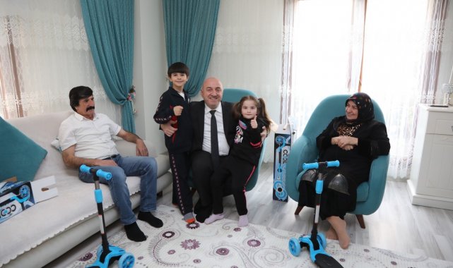 Şehit çocuklarına scooter sürprizi