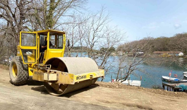 Sinop Hamsilos&#039;ta bisiklet ve yaya yolu çalışmaları sürüyor