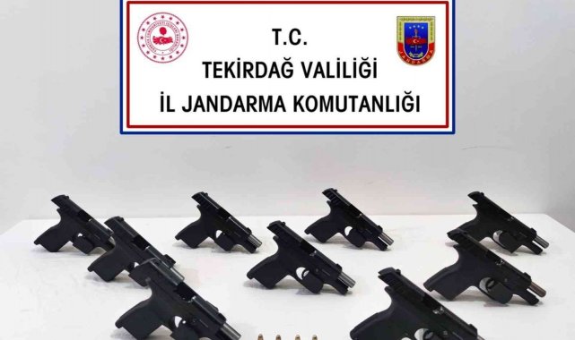 Tekirdağ'da ruhsatsız tabancalar ele geçirildi