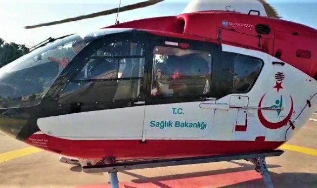 Trabzon'dan Samsun'a ambulans helikopterle getirildi