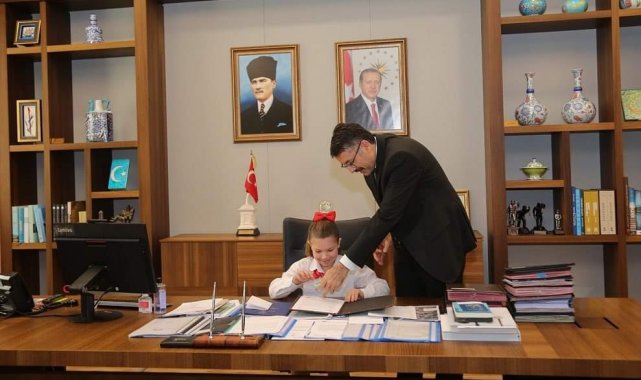 Vali Ali Çelik'in makamı çocuklara emanet