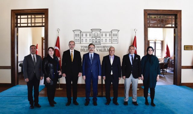 Vali Kızılkaya, İl Müdürü Bircan&#039;ı ve yanındaki heyeti kabul etti