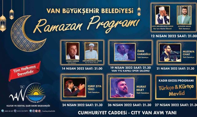Van Büyükşehir Belediyesi etkinlikleriyle Van&#039;da Ramazan dolu dolu yaşanacak