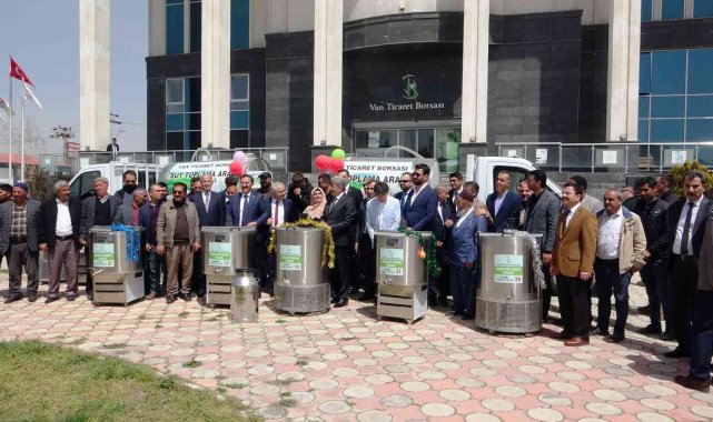 VANTB'de süt tankı teslim töreni