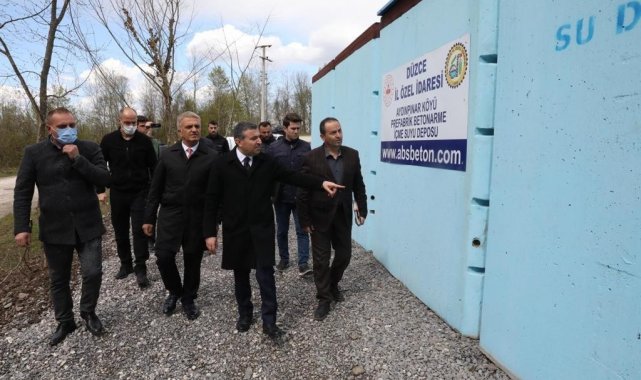 Yeni yapılan su deposu hizmete girdi