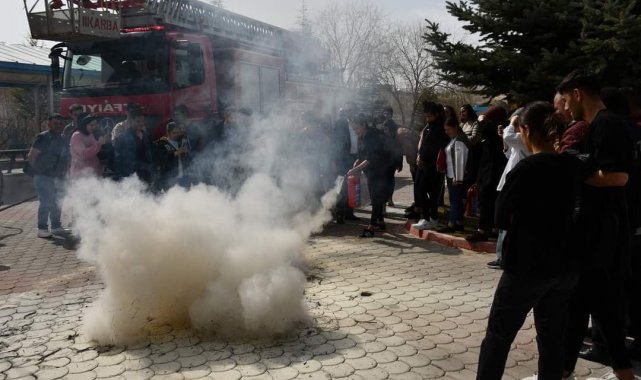 Yüksekokulda nefes kesen tatbikat