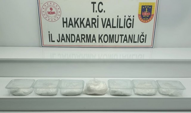 Yüksekova'da 7 kilo 500 gram metamfetamin maddesi ele geçirildi