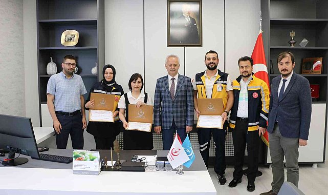 112 ekibinin örnek davranışı ödülle taçlandırıldı