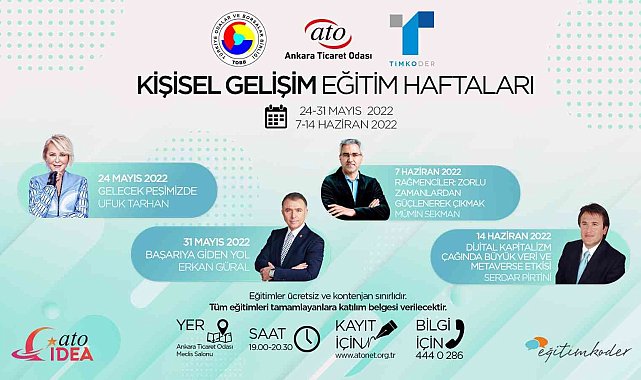 &#039;Kişisel Gelişim Eğitim Haftaları&#039; başlıyor