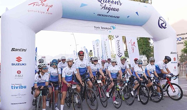 'Santini Queens Of The Aegean Boostrace' bisiklet yarışı Marmaris'te gerçekleşti
