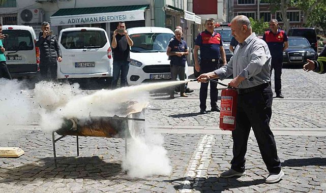 Adıyaman Belediyesinde yangın tatbikatı