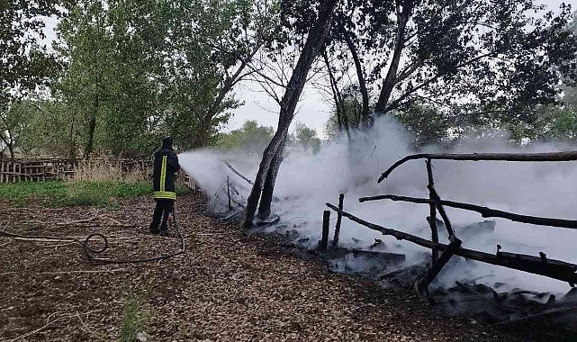 Ağıla yıldırım düştü