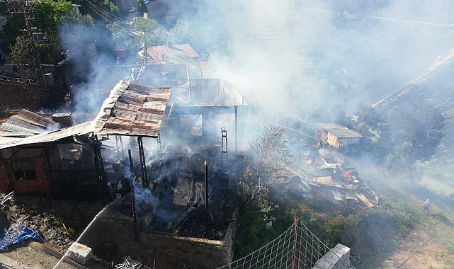 Artvin'de kereste atölyesinde yangın