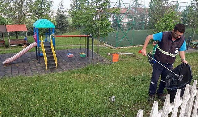 Başiskele'nin yeşil alanları yaza hazırlanıyor