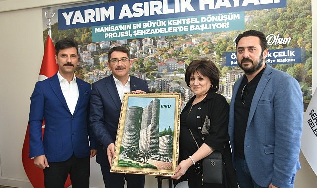 Başkan Çelik Azerbaycan Halk Dansları Grubunu misafir etti
