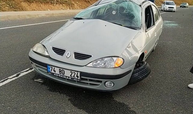 Bayburt'ta trafik kazası: 1 yaralı