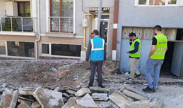 Bilecik'te eski kaldırımlar yenileniyor