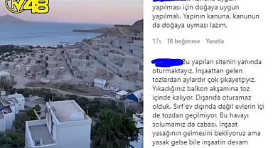 Bodrum Kargı Koyu'ndan İnşaat görüntüleri