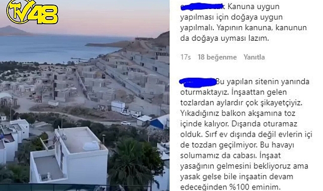 Bodrum Kargı Koyu&#039;ndan İnşaat görüntüleri