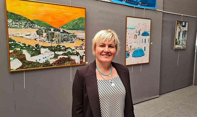 Bodrum ve Yunan adalarını resmetti