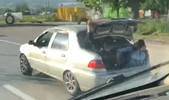 Bursa'da bagajda tehlikeli yolculuk