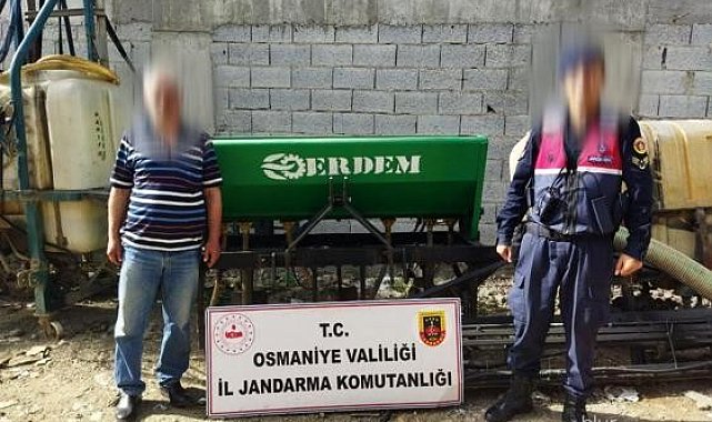 Çalınan tarım aleti bulunup sahibine teslim edildi
