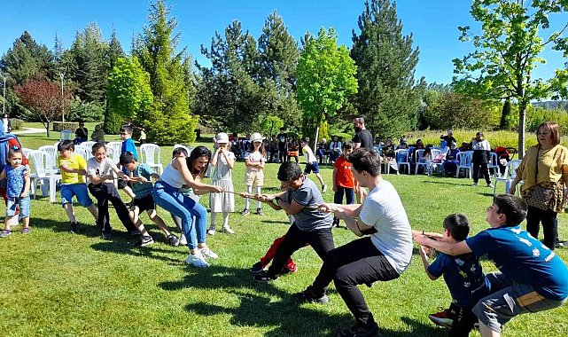 Çocuklar bu şenlik ile eğlendi