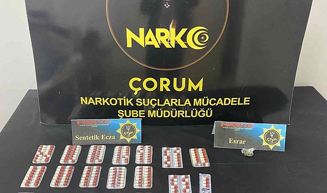 Çorum polisinden uyuşturucu operasyonu