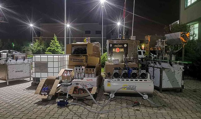 Depoyu sahte alkol imalathanesine çevirmişler