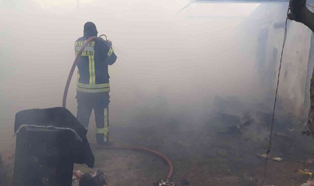 Didim'de baraka yangını