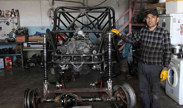 Doğalgaz borularından off road için otomobil yapıyor
