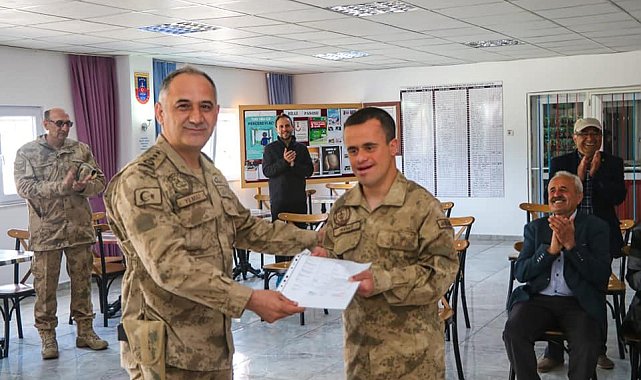 Down sendromlu Yalçın'ın askerlik hayali gerçek oldu