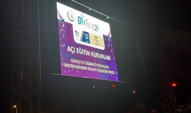 DÜFest 2022'de Açı Eğitim kurumundan destek