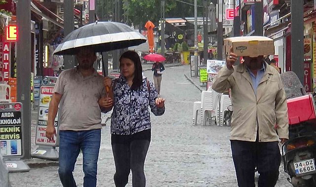 Edirne&#039;de şiddetli yağmur