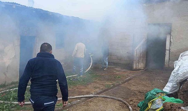 Edremit'te depo yangını