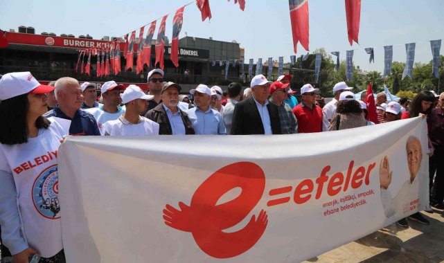 Efeler Belediyesi, 1 Mayıs yürüyüşüne katıldı